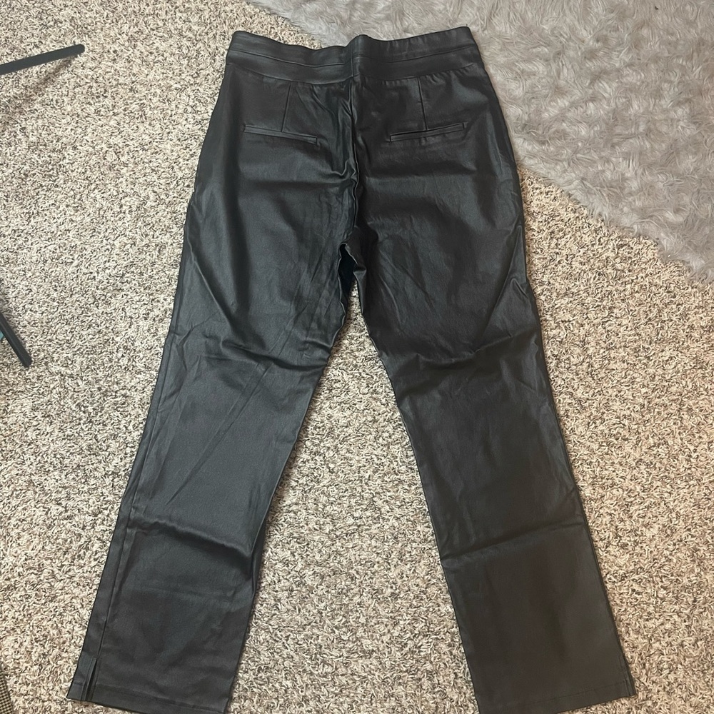 New York & Company Black Faux Leather Leggings Women’s Size XXL 2X New With Tags - Picture 7 of 13